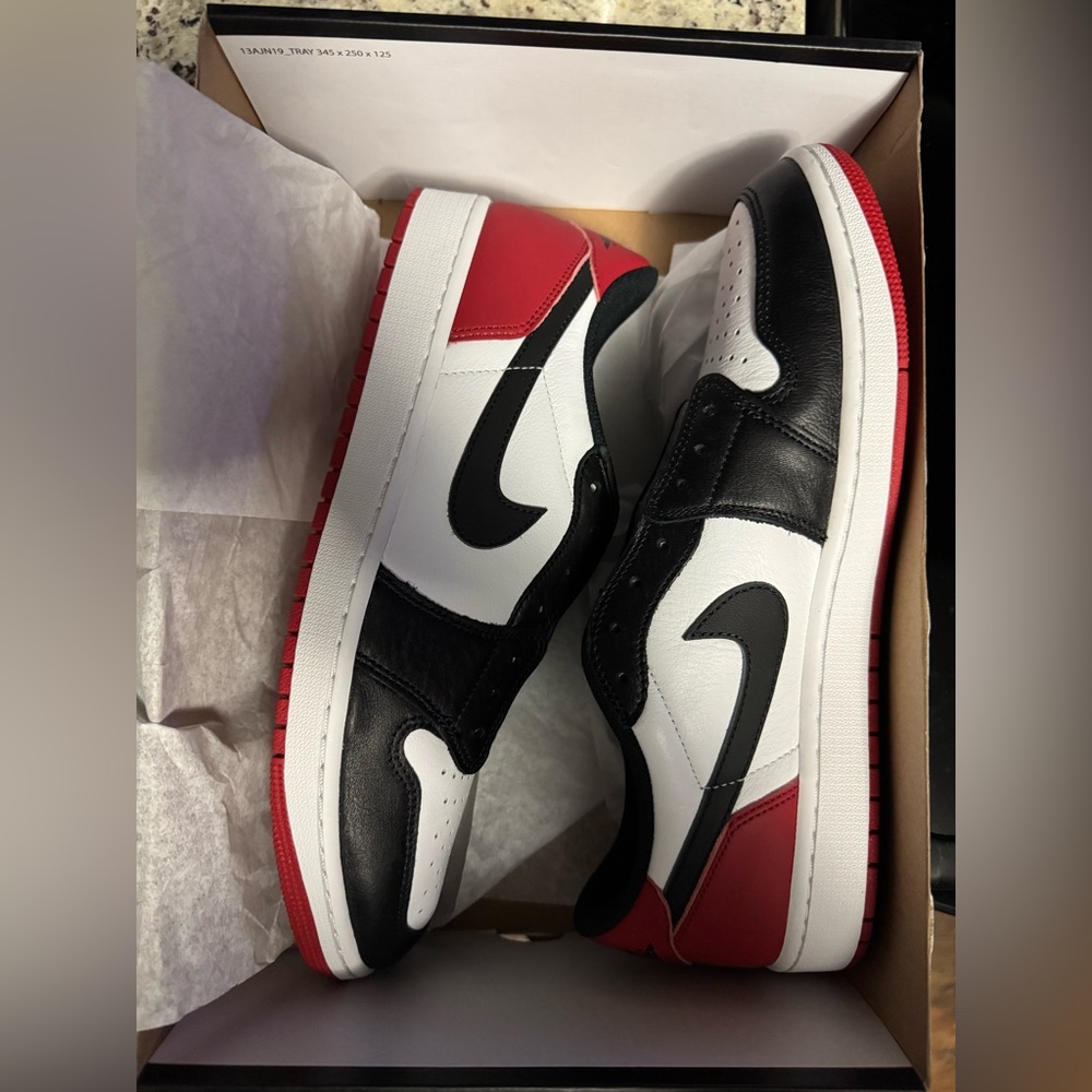 Jordan 1 Low OG "Black Toe" Men's Shoe Size 13